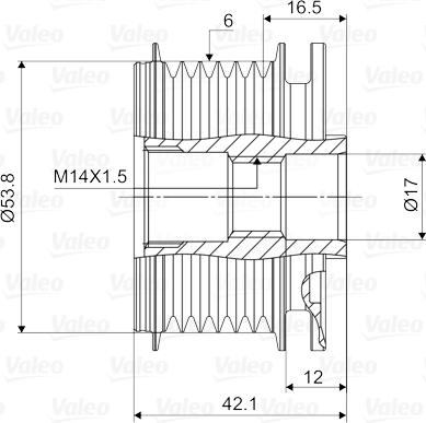 Valeo 588011 - Шкив генератора, муфта unicars.by