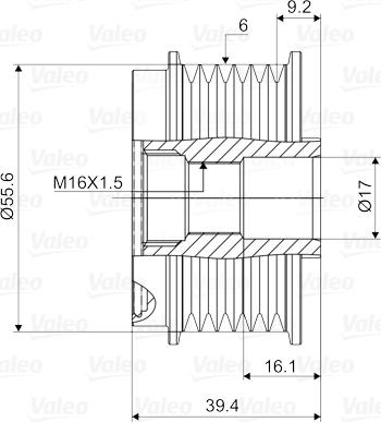 Valeo 588013 - Шкив генератора, муфта unicars.by