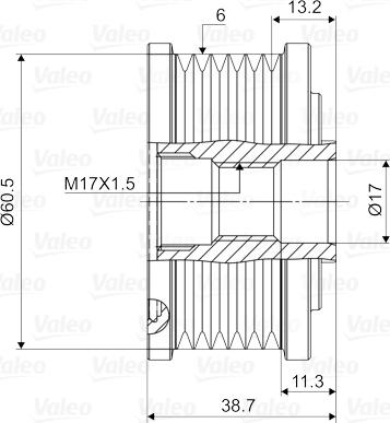 Valeo 588089 - Шкив генератора, муфта unicars.by