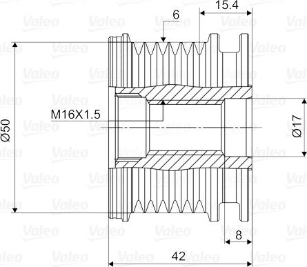 Valeo 588039 - Шкив генератора, муфта unicars.by