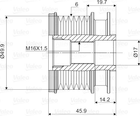 Valeo 588031 - Шкив генератора, муфта unicars.by