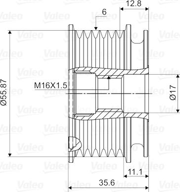 Valeo 588032 - Шкив генератора, муфта unicars.by