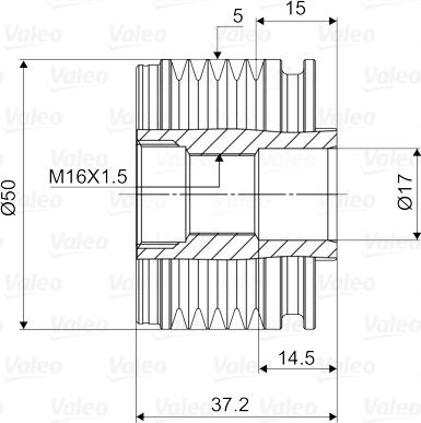 Valeo 588025 - Шкив генератора, муфта unicars.by