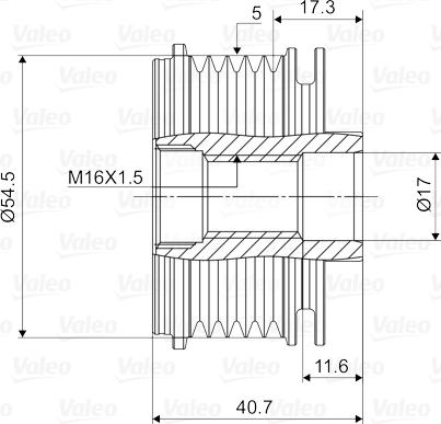 Valeo 588026 - Шкив генератора, муфта unicars.by