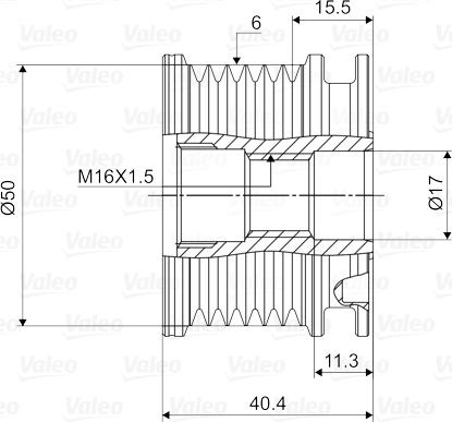 Valeo 588020 - Шкив генератора, муфта unicars.by