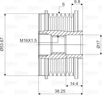 Valeo 588028 - Шкив генератора, муфта unicars.by