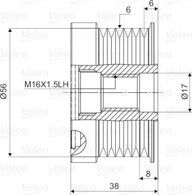 Valeo 588022 - Шкив генератора, муфта unicars.by