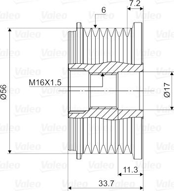 Valeo 588104 - Шкив генератора, муфта unicars.by