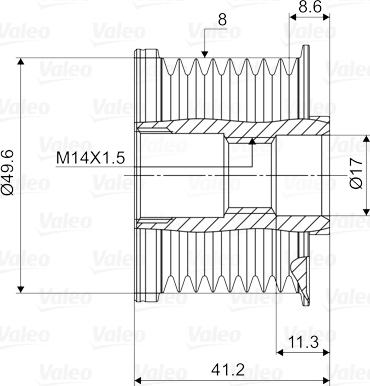 Valeo 588101 - Шкив генератора, муфта unicars.by