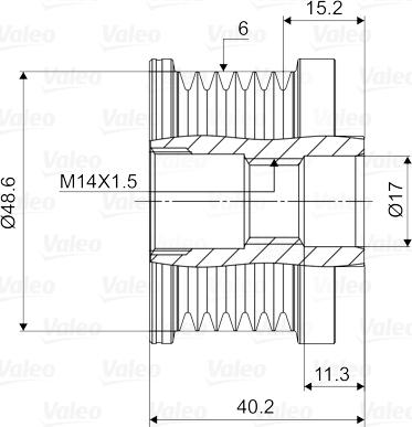 Valeo 588102 - Шкив генератора, муфта unicars.by