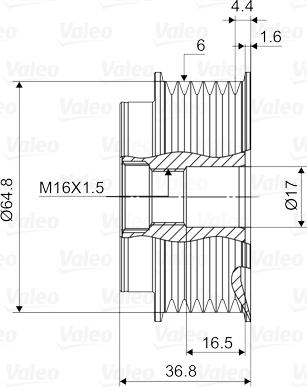 Valeo 588107 - Шкив генератора, муфта unicars.by