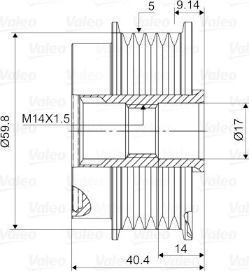 Valeo 588115 - Шкив генератора, муфта unicars.by