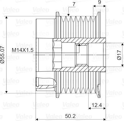 Valeo 588130 - Шкив генератора, муфта unicars.by