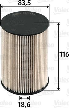 Valeo 587919 - Топливный фильтр unicars.by