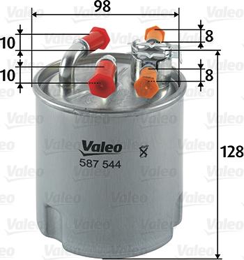 Valeo 587544 - Топливный фильтр unicars.by