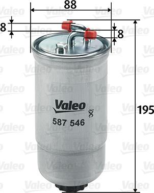 Valeo 587546 - Топливный фильтр unicars.by