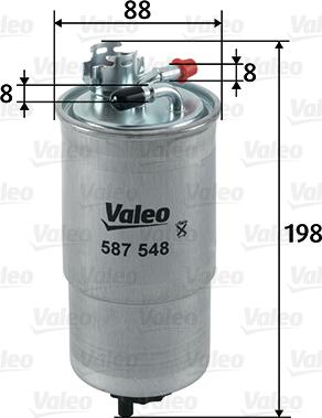 Valeo 587548 - Топливный фильтр unicars.by