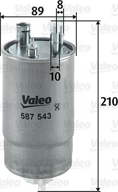 Valeo 587543 - Топливный фильтр unicars.by