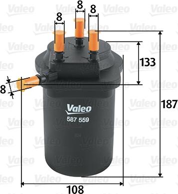 Valeo 587559 - Топливный фильтр unicars.by