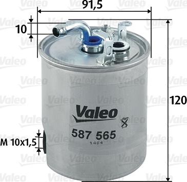 Valeo 587565 - Топливный фильтр unicars.by