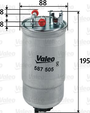 Valeo 587505 - Топливный фильтр unicars.by