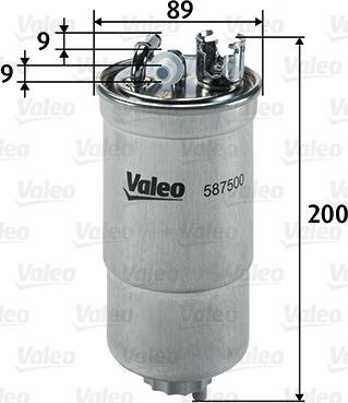 Valeo 587500 - Топливный фильтр unicars.by