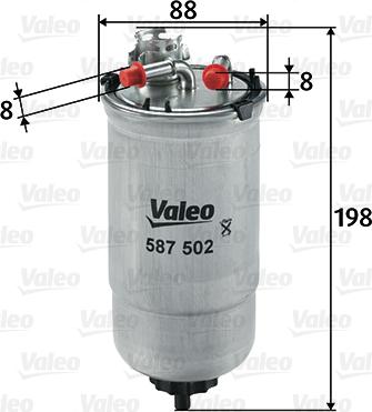 Valeo 587502 - Топливный фильтр unicars.by