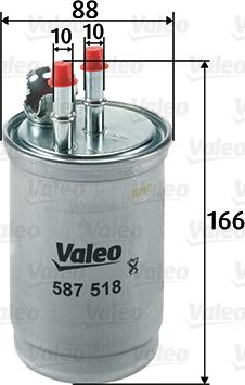 Valeo 587518 - Топливный фильтр unicars.by