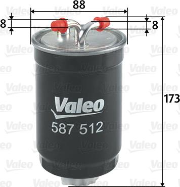 Valeo 587512 - Топливный фильтр unicars.by