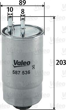 Valeo 587536 - Топливный фильтр unicars.by