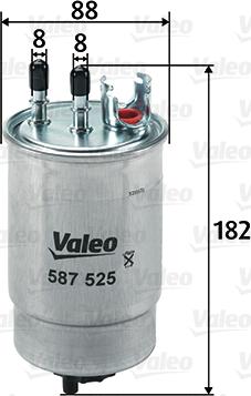 Valeo 587525 - Топливный фильтр unicars.by