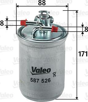 Valeo 587526 - Топливный фильтр unicars.by