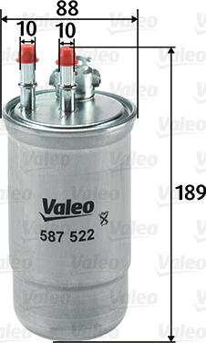 Valeo 587522 - Топливный фильтр unicars.by