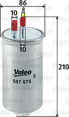 Valeo 587575 - Топливный фильтр unicars.by