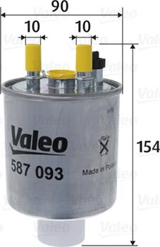 Valeo 587093 - Топливный фильтр unicars.by