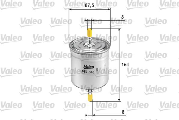 Valeo 587040 - Топливный фильтр unicars.by