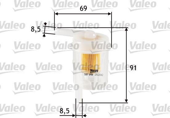 Valeo 587048 - Топливный фильтр unicars.by