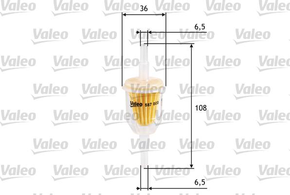 Valeo 587000 - Топливный фильтр unicars.by