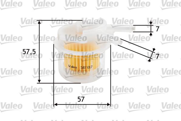 Valeo 587017 - Топливный фильтр unicars.by