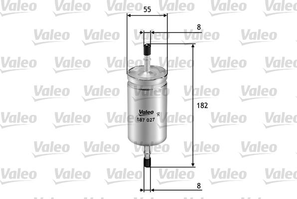 Valeo 587027 - Топливный фильтр unicars.by