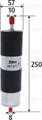 Valeo 587077 - Топливный фильтр unicars.by