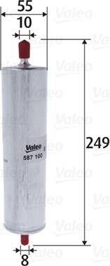 Valeo 587100 - Топливный фильтр unicars.by