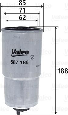 Valeo 587186 - Топливный фильтр unicars.by