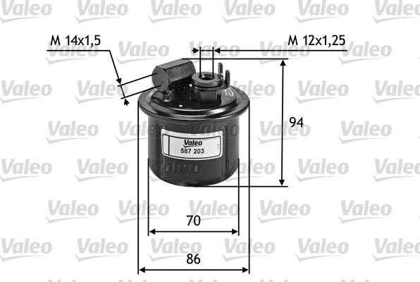 Valeo 587203 - Топливный фильтр unicars.by