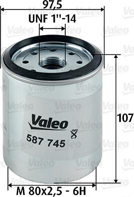 Valeo 587745 - Топливный фильтр unicars.by