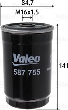 Valeo 587755 - Топливный фильтр unicars.by