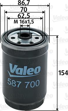 Valeo 587700 - Топливный фильтр unicars.by