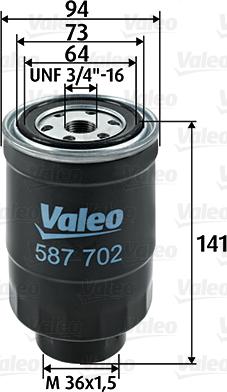 Valeo 587702 - Топливный фильтр unicars.by