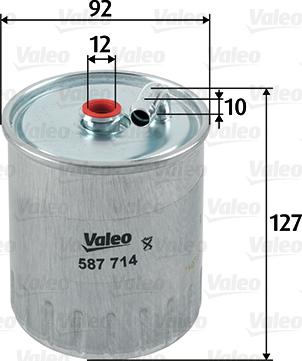 Valeo 587714 - Топливный фильтр unicars.by