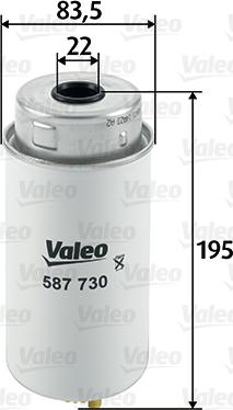 Valeo 587730 - Топливный фильтр unicars.by